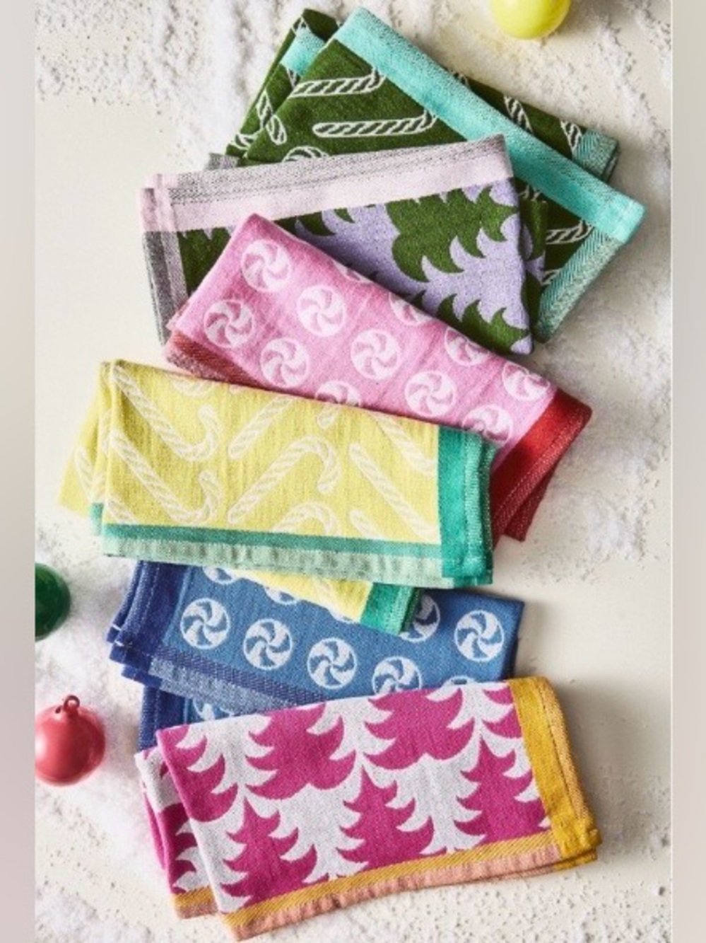 ▪️NWT Anthropologie Kringle Jacquard Napkins, Set of 6